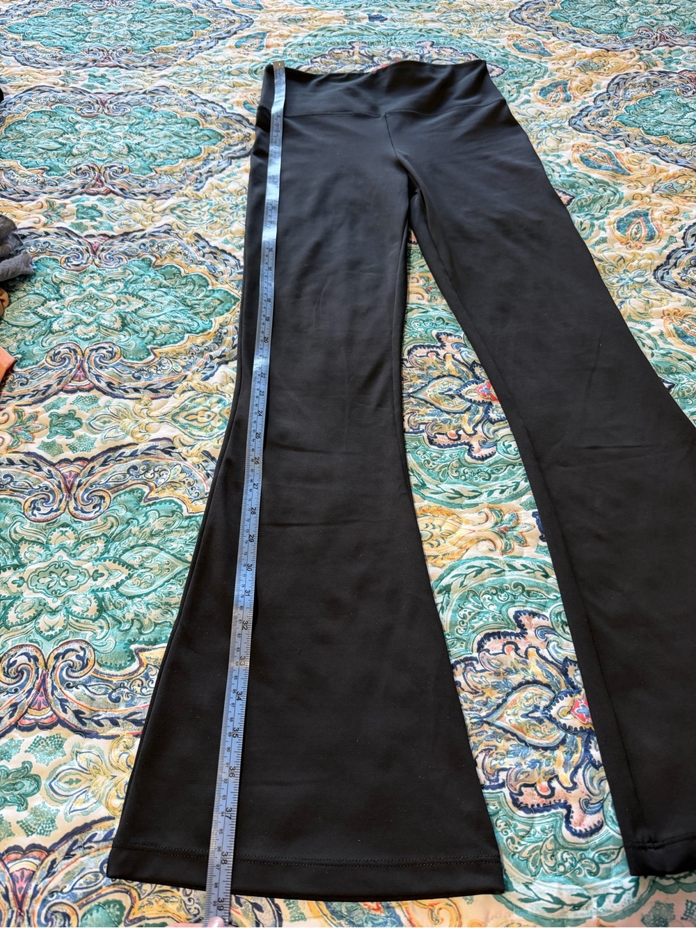 Zyia Active Women's Black High-Waist Flared Pants - Picture 3 of 9